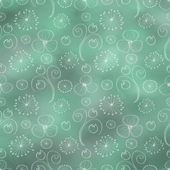 Hand drawn textured watercolor floral background. Template with little flowers, leaves. Decorative pattern Series of Watercolor, Oil, Pastel, Backgrounds.