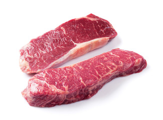Raw striploin steak