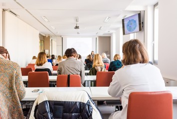 Person attending a confrence.