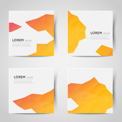 polygon crystal banners collection, design element