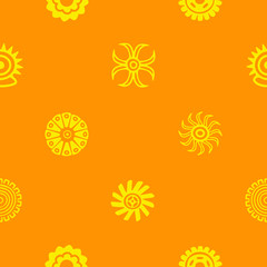 Seamless background with American Indians relics dingbats characters for your design