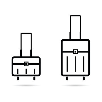 travel bag icon illustration