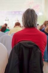 Obraz premium press conference