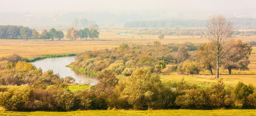 jesień na Podlasiu-rzeka Narew,