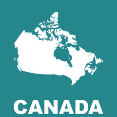 Canada map. Flat vector illustration