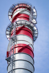 Chimney against a blue sky