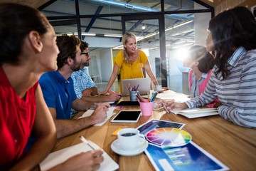 Casual business team having a meeting