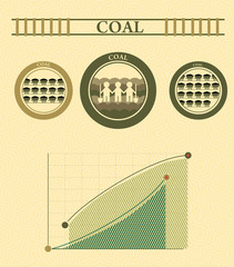 Vintage Coal info graphics