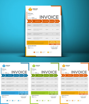 Invoice.File contains text editable AI and PSD, EPS10,JPEG and free font link used in design.