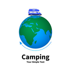 Vector illustration of a concept of camping
