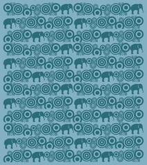 Indian pattern with elephant motif