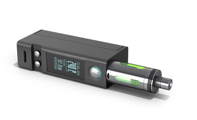 Electronic cigaretts Device box mod to smokeless smoking 3d rend