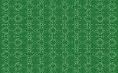 green  pattern Oriental motif of circles