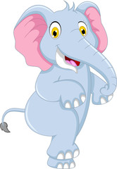 cute elephant cartoon dancing