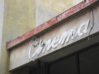 Old cinema sign