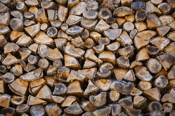 Wooden logs background