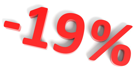 Discount 19 percent off sale.