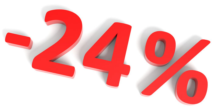 Discount 24 percent off sale.