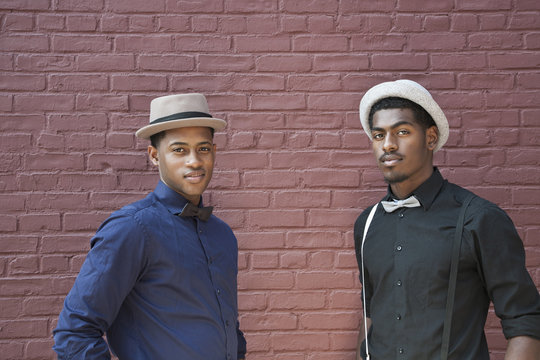 Two handsome young black men
