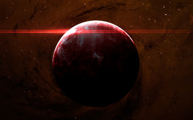 Obraz premium Universe scene with planets, stars and galaxies in outer space showing the beauty of space exploration. Elements furnished by NASA