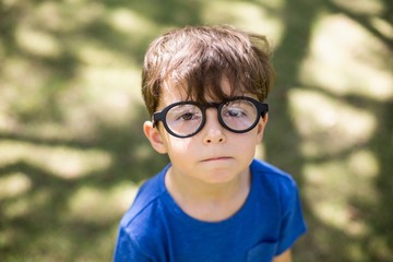 Young boy in spectacles