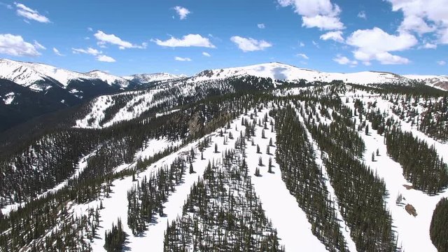 Aerial view of ski resort in the Summer
