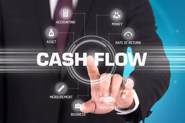 CASH FLOW CONCEPT with Icons and Keywords