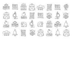 School and education vector icons