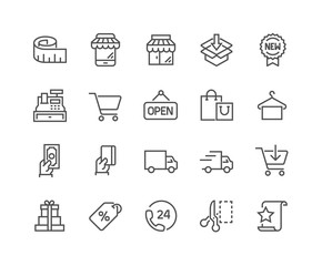 Line Shopping Icons