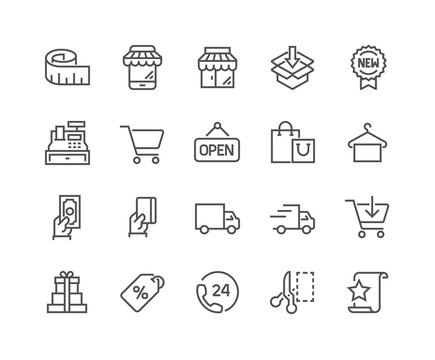 Line Shopping Icons