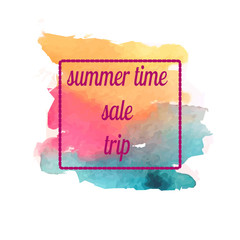 watercolor summer sale trip banner
