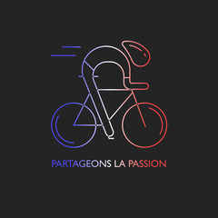 Modern Illustration of cyclist.