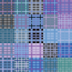Seamless tartan big set pattern. Vector illustration.
