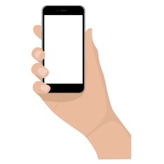 Mobile phone empty screen, frame the image you like, isolated vector