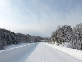 北海道　冬道