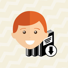 person using an electronic book design 