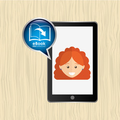 person using an electronic book design 