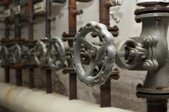 Detail of valves and pipes