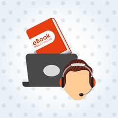 person using an electronic book design 