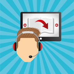 person using an electronic book design 