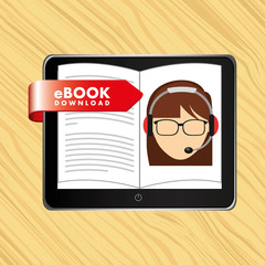 person using an electronic book design 