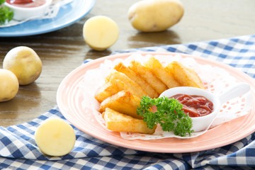 delicious food on table