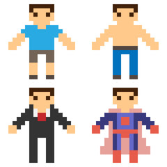 pixel art man