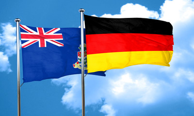 cayman islands flag with Germany flag, 3D rendering