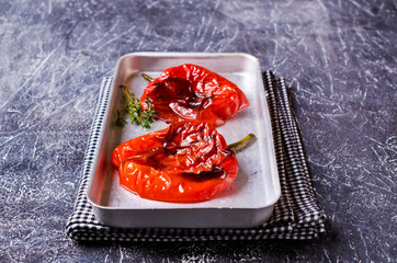 Baked peppers