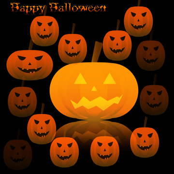 Dark night of halloween day, Halloween pumpkin concept vector.