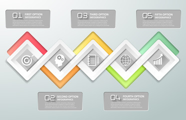Design business concept infographics. Infographic template 5 options