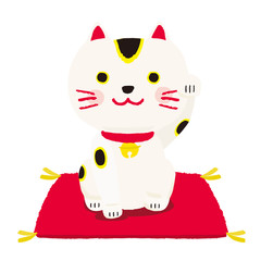 beckoning cat, vector