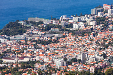 Fototapeta na wymiar Funchal aerial view, Madeira