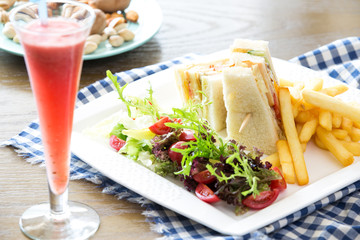 delicious food on table